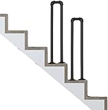 YAOJIA handlauf treppe außen Passend Für 1 Stufen Mattschwarzer Handlauf Aus Schmiedeeisen Mit Montagesatz, U-förmiger Übergangshandlauf Für Außentreppen (Size : 95cm(3.11ft))