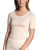 CALIDA Damen True Confidence Top Kurzarm Unterwäsche, Light Ivory, 40-42