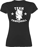 JGA Junggesellenabschied Frauen - Team Trinkerbell Collegestyle - XXL - Schwarz - Trink Tshirt Damen - L191 - Tailliertes Tshirt für Damen und Frauen T-S