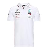 Mercedes-Benz Herren Mercedes AMG Petronas Team Poloshirt Polohemd, Weis, Large 108cm/42in C