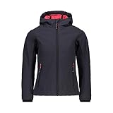 CMP Mädchen Softshelljacke Fix Hood, nero, 164, 3A29385N