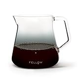 Fellow Mighty Kleine Glaskaraffe für Kaffee und Tee, Rauchgrau, 5 mm Borosilikatglas, 500 ml Fassungsvermögen, tropffreier Ausguss, stabiler G