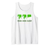 Work Eat Home Watch TV Sleep Job Waste Time Life Funny Witz Tank Top