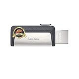 SanDisk Ultra Dual USB Type-C Laufwerk Smartphone Speicher 64 GB (Mobiler Speicher, USB 3.1, versenkbarer Doppelanschluss, 150MB/s Übertragungsraten, USB Laufwerk)