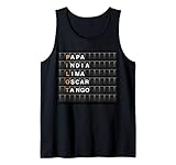 Phonetisches Alphabet Pilot Flughafen Anzeigetafel Geschenk Tank Top