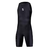 Synergy Triathlon Swimskin Herren SynSkin Skinsuit Ironman USAT & FINA Approved, Schwarz , S