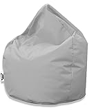 Patchhome Sitzsack Tropfenform mit Reißverschluss Nachfüllbar - für In & Outdoor - mit Styropor Füllung 3 Größen erhältlich XXXL - Höhe 125cm, Durchmesser 105cm G