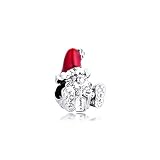 ONLLKL Pandora 925 Charm Silber Perlen Charm Dangle Damen Winter Fit Armbänder Sitzender Weihnachtsmann Geschenk Original Für Schmuckherstellung DIY