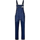 BWOLF Condor Latzhose Herren Arbeitshose Schutz-Latzhose Alle Jahreszeiten Arbeits-Latzhose Herren (Blau, XL)