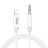 Auto AUX Kabel, Fermoved Audiokabel Aux Audio adapter 3.5mm Klinke für Auto-Stereoanlagen, Lautsprecher(Silber)