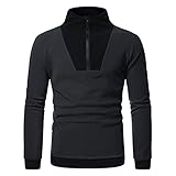 MITCOWBOYS Herren Kapuzenpullover Mit ReißVerschluss Winter Hoodie Kapuzenjacke Sweatjacke Slim Fit Langarm Pulli Herbst Beiläufig Fitness Sportarten Joggingpullover Sw