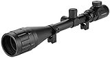 YUENFONG Zielfernrohr Luftgewehr 11mm Gewehrzielfernrohre, Jagdoptik mit Montage Schiene Montagen Rot Und Grün Punkt Visier Rifle Scope (6-24x50AOEG-11mm)