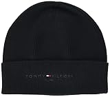 Tommy Hilfiger Herren Th Established Beanie Hut, Schwarz, Einheitsgröß