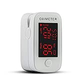 LarmTek Fingerspitzenoximeter,Oximetrie Blutsauerstoff-Herzfrequenzmesser,Infrarotmessung,Geeignet Für Fitness,Spezielle Situationen Sind für Ihre Eigene Sicherheit am Wichtigsten,Weiß