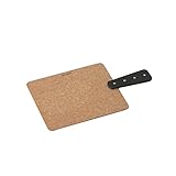 Epicurean Schneide- und Servierbrett mit vernietetem Messinggriff, 22,9 x 19,1 cm, Natur/S