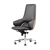 GAXQFEI Mode Bürostuhl, Ergonomischer Stuhl, Heimbüro-Stühle, Bürostühle Mit Lordosenstütze, Sofas Leder-Chefstuhl, Executive Chair, Leichter Präsident Drehstuhl, Comp