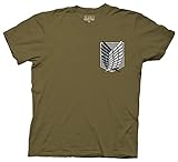 Ripple Junction Unisex T-Shirt Attack on Titan Survey Corps - Grün - 3X-Groß