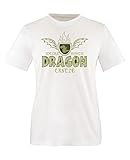 Comedy Shirts - Weird Mystic Dragon Castle - Mädchen T-Shirt - Weiss Gr. 152/164