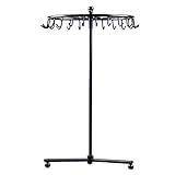 luckxuan Schmuckkasten Metall Desktop Armband Ring Schmuck Display Rack Organizer Halter Abnehmbarer Home Rotierender Stand Schmuckkästen (Color : Black)