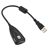 Selcouthlie 7.1 Kanal USB Sound Karte Externer 3D Audio 3.5Mm Audio Splitter für PC Desktop Laptop