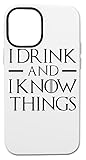 I Drink and I Know Things Hülle Kompatibel Mit iPhone 12 Mini Hartplastik + Silikon Hard Plastic C