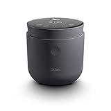 Lauben Low Sugar Rice Cooker Reiskocher mit Low-Suger-Funktion, Fassungsvermögen 1,5l, verzögerter Start, Warmhalten, Innenbehälter spülmaschinengeeignet, Antihaftbeschichtung (Antracit)