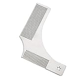 ffshop Reisekamm Bartformung Styling-Werkzeug mit dem eingebundenen Kammbartkamm mit geradem Rand for Herrenkiefer-Wangen-Nackenzeilen-Bartschneider Kämme für F