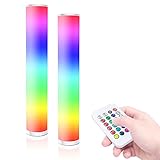 LED Stehlampe AveyLum Fernbedienung Dimmbares Farbwechsel Umgebungslicht, RGB LED Nachtlampen für Wohnzimmer Schlafzimmer Spielzimmer, 100cm Höhe, 2 Stück