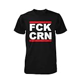 FCK CRN Fuck Corona T-Shirt schwarz M