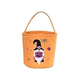 Halloween Kürbis Süßigkeiten Tasche Süßigkeiten Eimer Kinder Einkaufskorb Handtaschen Einkaufskorb Mode Stabile Polyester Tragbare Kürbis Tasche Niedlich Langlebig Halloween Süßigkeiten Tasche B