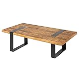 riess-ambiente.de Industrial Couchtisch Iron Craft 120cm Mangoholz mit schwarzen Beinen Wohnzimmertisch Tisch H