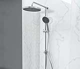 SCHÜTTE SAMOA RAIN Regendusche mit Wandhalterung (ohne Armatur), Duschsystem mit innovativer Samtstrahl-Technologie, Dusch-Set (Regendusche mit Wandhalterung, Duschsäule), G