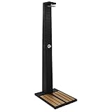 vidaXL Gartendusche Poly Rattan WPC Aussendusche Pooldusche Solardusche D