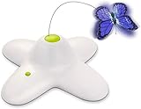ALL FOR PAWS Interactive Flutter Bug Cat Butterfly Toy with Two Replacements Flashing Butterflies Toy