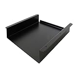 1x Tischfach LADE Schreibtisch Ablage Schublade Unterkonstruktion Halterung hängend Organizer Materialschrank Aufbewahrungsbox Plattenunterbau Metall Arbeitszimmer Büro Küche Bad (300mm, Schwarz)