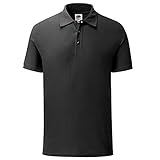 Fruit of the Loom 65/35 Tailored Fit Polo-Shirt Herren, Farbe:schwarz, Größe:L