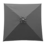 ABZPH Garden Polyester Ersatzabdeckung Garten Regenschirm Zelt ohne Rahmenzubehör Terrasse Halten Sie kühles Quadrat Anti Büffel Sonnenschirm-Baldachin. Draussen (Color : Grey)