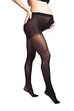 MYSANITY Damen Collant Gestante 40 Den Umstandsstrumpfhose, 40, Schwarz (Nero Nero), Medium (Herstellergröße: 4)