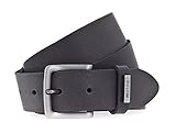 MUSTANG Herren Ledergürtel Q2819 Jeansgürtel Echt Leder 35mm Gürtelbreite LEATHER BELT 85 90 95 100 105 110 cm Gürtellänge Braun Schwarz Grau, Größe:100cm, Farbe:Dunkelgrau (771)