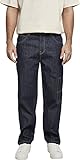 Southpole Herren Script Denim Hose, raw Indigo, 32W Reg