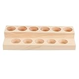 Lurrose Regal für ätherische Öle, 2 Ebenen, aus Holz, für ätherische Öle, Nagellack,