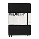 LEUCHTTURM1917 329398 Notizbuch Medium (A5), Hardcover, 251 nummerierte Seiten, Schwarz,