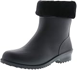 G&G Damen wasserdichte Stiefeletten Gummistiefel Regenschuhe schwarz, Größe:40, Farbe:Schw