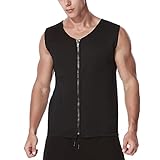 mnzncrfee Kompressionshemden für Männer Shapewear Abnehmen Body Shaper Taille Trainer Weste Workout Tank Tops Bauch Unterhemden,3XL