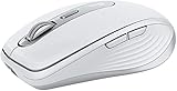 Logitech MX Anywhere 3 kompakte, leistungsstarke Maus – Kabellos, Magnetisches Scrollen, ergonomisch, anpassbare Tasten, USB-C, Bluetooth, Apple Mac, iPad, Windows PC, Linux, Chrome - Hellg