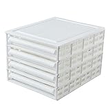 ZDAMN Schrank-Aufbewahrungs Einlegeböden 4 Etagen Kleiderschrank Organizer Kunststoff Kleiderschrank Aufbewahrungsbox Organizer Schrank Organizer Regale Korb für S