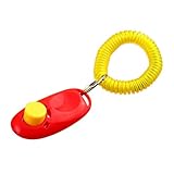 YoBuyBuy Dog Pet Click Clicker Training Obedience Agility Trainer Aid Handschlaufe Ideal für das Training von Obedience/HTM/Agility Heimtierb