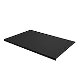Eglooh - Urania - Gewinkelte Schreibtischunterlage Leder Schwarz cm 90x60 - Innenseele aus Stahl mit L-geformtem Vorderprofil, handwerkliche Nähten und rutschfester Boden - Made in Italy