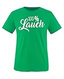 Comedy Shirts - 100% Lauch - Jungen T-Shirt - Grün/Weiss Gr. 98-104