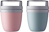 Mepal 'Ellipse' Lunchpot to go 500 ml & 200 ml, Farbe & Stückzahl:Nordic Pink & Nordic G